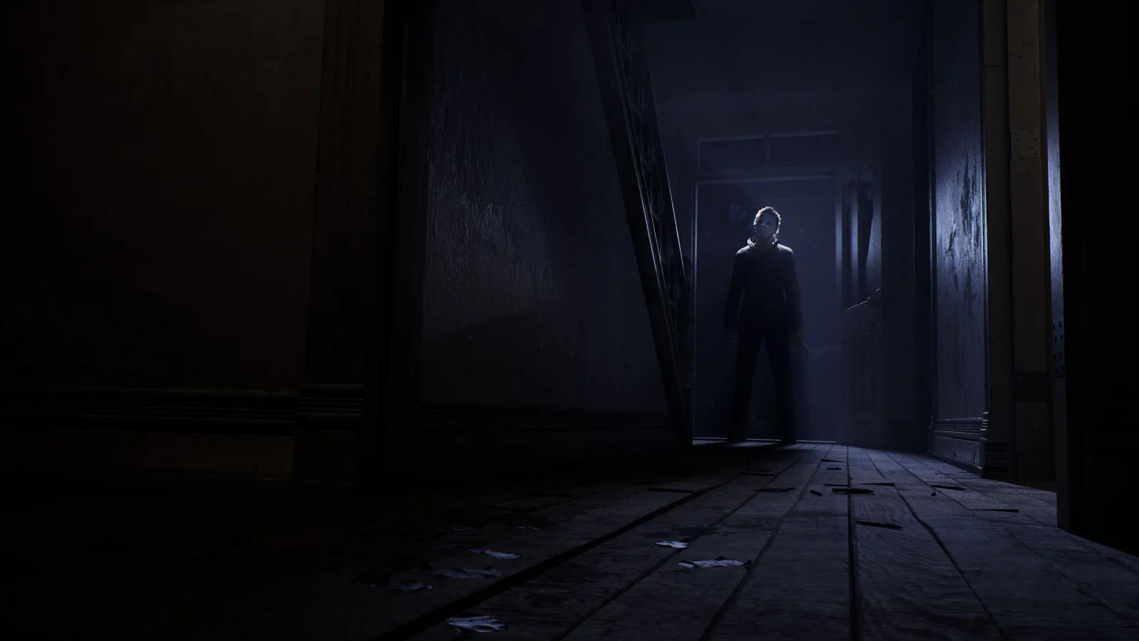 The suburban streets of Haddonfield from official game media